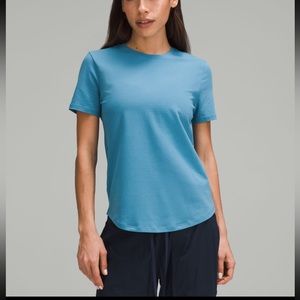 Love Curved-Hem Crewneck T-Shirt